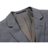 Renoir 508-3 Men's Dark Grey 2-Piece Notch Lapel Wool Suit