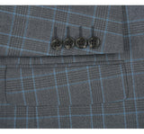 Men's Two Piece Classic Fit Windowpane Check Dress Suit - Savile Lane