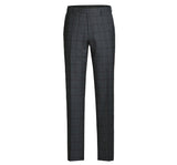 Men's Two Piece Classic Fit 100% Wool Windowpane Check Dress Suit - Savile Lane