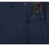Renoir 2110-19 Men's Solid Stretch Navy 2-Piece Notch Lapel Suit