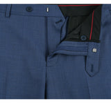 Renoir 557-1 Men's Slate Blue 2-Piece Notch Lapel Wool Suit