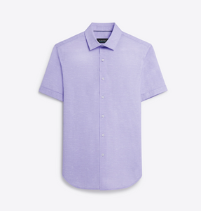 Bugatchi Miles Slub Print OoohCotton® Short Sleeve Shirt