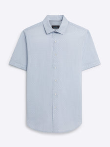 Bugatchi James Serpentine Stripe OoohCotton® Short-Sleeved Shirt